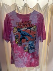 Marvel  Black Panther  ブラックパンサー タイダイ Tシャツ ピンク系 サイズL A-682