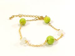 【年末SALE】天然石　チェーンブレスレット　#B43
