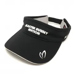 マスターバニー サンバイザー 黒×白 立体ロゴ刺しゅう FR  ゴルフウェア MASTER BUNNY EDITION