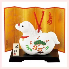 干支置物　開運　松竹梅午福鈴（大）　◎2個目～大幅値引き対象商品　※オブジェ,開運,縁起物,伝統,和風,リーズナブル,レトロモダンお正月,迎春,品数豊富,うま,馬,飾り,新年,2026年,令和8年,陶器,可愛い,かわいい,白馬,レパートリー,定番,きれい