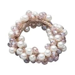 【ピンク×ワンサイズ】[Cream dot. クリームドット公式] ヘアアクセサリー レディース ヘアゴム パール カラービジュー バブル ビーズ ヘアアクセ ヘアアレンジ 簡単 まとめ髪 髪留め パール 大人 上品 