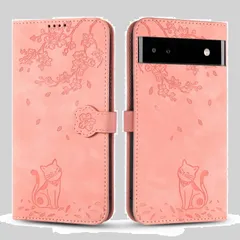 【特価商品】Google Pixel 7a ケース 手帳型 Rosbtib ピクセル7a ケース プラムブロッサム ラブリー 子猫柄 Pixel 7a スマホケース 高級PUレザー カード収納 pixel7a 携帯カバー マグネット式 スタンド機能 グーグル