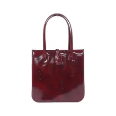 Cartier ハッピーバースデー　ボルドー エナメルレザー ハンドバック Cartier ハッピーバースデー ボルドー エナメルレザー ハンドバック