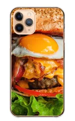 iPhone14Pro ケース カバー アイフォン14 プロ スマホケース ハードケース ハンバーガー 拉麺 寿司 ピザ オムライス たこ焼き おでん 鯛焼き フレンチトースト カラー01