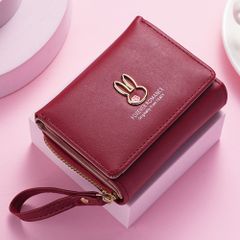 ☆ 레드 ☆ 미니 지갑 3 접는 여성 귀여운 dhwl188 미니 지갑 3 접는 여성 지갑 지갑 3 접는 지갑 사이프 지갑 미니 지갑 미니 작은 지폐 지갑 동전 동전 넣어 카드 수납 카드 수납