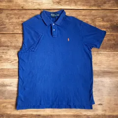 POLO by Ralph Lauren【XXL】ラルフローレン　半袖　ポロシャツ　XXL 青　オレンジポニー　vintage