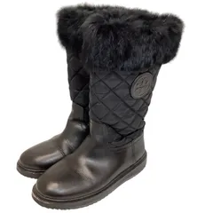 TORY BURCH トリーバーチ ファー付き ブーツ 8M キルティング 【中古】JA-20187