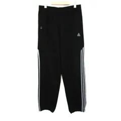 アディダス パンツ ボトムス ジャージ サイドライン スポーツウエア 大きいサイズ メンズ Oサイズ 黒×グレー adidas 【中古】