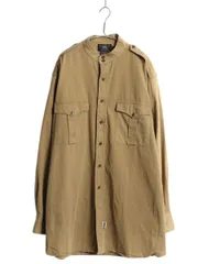 【お得なクーポン配布中!】 90s 初期タグ ダブルアールエル ラルフローレン バンドカラー 長袖 オフィサー シャツ メンズ L 三つ星 オールド ポロ アーミー ミリタリー