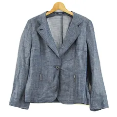 アクアスキュータム テーラードジャケット リネン混 ブランド アウター レディース Fサイズ ネイビー Aquascutum 【中古】のサムネイル