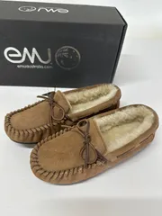 【新品未使用】 EMU Australia W10555 エミュオーストラリア  アミティ モカシン レディース AMITY Chestnut US5 22cm ★