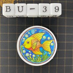 방수 스티커 사카나 해양 생물 스테인드 글라스 풍 BU-39