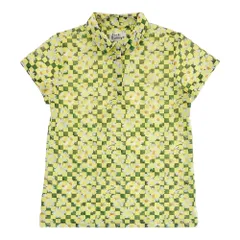 サイズ：1 JACK BUNNY ジャックバニー  半袖ポロシャツ チェック×花柄 イエロー系 [240101527419] ゴルフウェア レディース ストスト