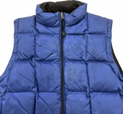 GAP ☆ ネイビーブルー 裏ブラック リバーシブル ダウンベスト キッズ XXL メンズM相当 スポーツ カジュアル オールド ギャップ■S2678