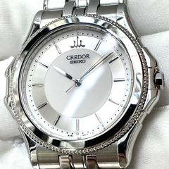 超極美品！ セイコー クレドール パシフィーク K18WGベゼル SS 白 8J81-6B70 腕時計 SEIKO CREDOR GCBR035 クォーツ 稼動品 保証書と箱付とあまりコマ付き