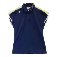 サイズ：M DESCENTE GOLF デサントゴルフ  半袖ポロシャツ  ネイビー系 [240101298219]# ゴルフウェア レディース ストスト