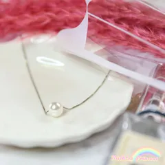 ネックレス シルバー レディース 一粒 パール シンプル 高級感 ゴージャス