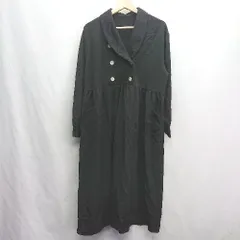 ◇ ⊇ merlot メルロー 厚手 長袖 マキシ ワンピース サイズM ブラック レディース E  【1409240062264】