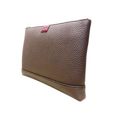 ACATE アカーテ バッグ メンズ / SACCHETTO-M DARK BROWN サケット シュリンクレザー クラッチバッグ ジップポーチ ダークブラウン / イタリア ブランド B5サイズ