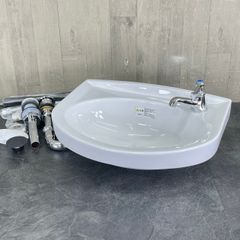 壁掛手洗器 【展示品】 TOTO トートー L30D 立水栓 T205QFRC 手洗いボウル 洗面器 付属品多数 トイレ 住宅設備 【中古】  / 58894