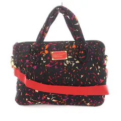 マークバイマークジェイコブス MARC by MARC JACOBS PCケース パソコンケース ショルダーバッグ 2WAY 総柄 ナイロン 黒 ブラック マルチカラー /YM