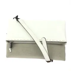 PELLE BORSA ペレボルサ ショルダーバッグ  レザー×ナイロン    ホワイト/グレー レディース / 241011011396