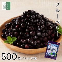 無添加 カナダ産 冷凍 ブルーベリー 500g 中粒 Lサイズ 取り出しやすいチャック袋入り ブルークロップ種 デューク種【C配送：冷凍】