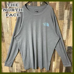 ロンT グレー ワンポイント ノースフェイス 2XL メンズ 古着 長袖