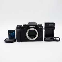 【美品/ショット数112】FUJIFILM X-T1 ブラック ミラーレス一眼 互換バッテリー/互換充電器/キャップ付き