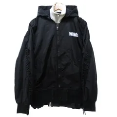 サカイ sacai × ナイキ NIKE 美品 21AW Layered Bomber Jacket ドッキング ジャケット ブルゾン 白 ホワイト 黒 ブラック L CV5686-097のサムネイル