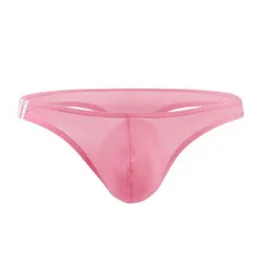 Karly Shop Tバック メンズ ローライズ 極小 極薄 ピタピタ セクシー 大きいサイズ 透ける かっこいい おしゃれ ハーフシーム 無地 ワンポイント e044