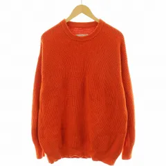 ニコアンド Niko and.. 畦編みカラーBIGニットプルオーバー セーター 長袖 コットン M オレンジ /AN33