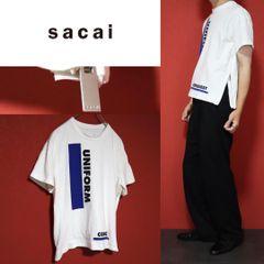 23ss sacai 定番コットンナイロンドッキングTシャツ白 2 - メルカリ