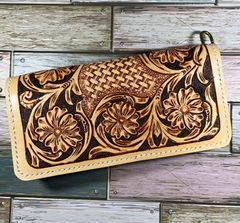 Koto　【年末セール】ロングウォレット　長財布　レザーカービング Koto様専用 【年末セール】ロングウォレット 長財布 レザーカービング