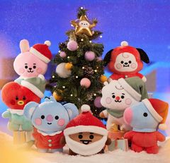 공식 BT21 홀리데이 스탠딩 봉제인형 3종 쿠키 아르제이