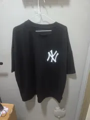 新品:) ユニセックス:) ニューヨーク ヤンキース ロゴ 黒 半袖 Tシャツ