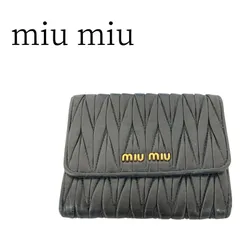 miu miu ミュウミュウ ブラック 折り財布 二つ折り財布