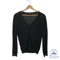 ☆美品☆ UNIQLO ユニクロ トップス カーディガン 前ボタン付き シンプル フォーマル 長袖 レディース ブラック M 901-14630 送料無料 古着