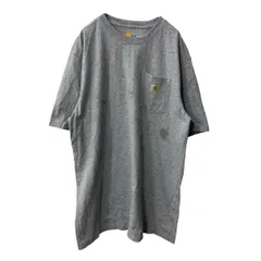 Carhartt 半袖 プリントTシャツ XL グレー カーハート プルオーバー オリジナルフィット 胸ポケット 古着卸 アメリカ仕入 a706-5465