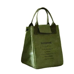 【在庫セール】ビーチ バーベキュー ピックニック キャンプ アウトドア 断熱バッグ 大容量ショッピング冷蔵バッグ 通勤 トートバッグ 折りたたみ式 エコバッグ (緑) 保冷バッグ ランチバッグ AirAkl