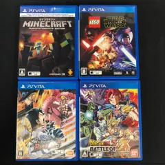 中古 PSVita マイクラ LEGOスターウォーズ ワンピース ドラゴンボールZ 4本セット