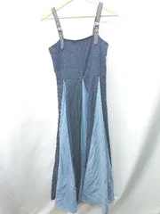 ◇ ⊂ jouetie デニム地 切り替えデザイン ロング丈 ワンピース サイズM ネイビー ライトブルー ブラック レディース E  【1409240001119】