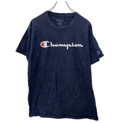 Champion 半袖 ロゴTシャツ M ネイビー チャンピオン クルーネック 古着卸 アメリカ仕入 a704-5335