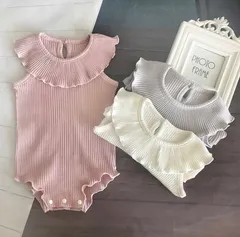 ノースリーブロンパース　3カラー