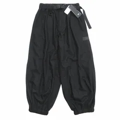 未使用 23aw ワイスリー Y-3 ヨウジヤマモト Yohji Yamamoto ベルテッド フランネル ワイド パンツ ウールブレンド ロゴ ベルト IP5567 "FLANNEL WAIDE CG" XS 黒 ブラック メンズのサムネイル