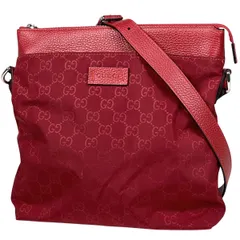 【在庫一掃】 グッチ GUCCI GG柄 ショルダーバッグ 斜め掛け ショルダーバッグ ナイロン レッド 510342 レディース 【中古】