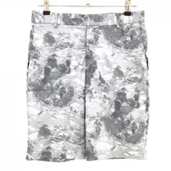 【超美品】ナイキ ハーフパンツ グレー×白 総柄 DRY-FIT メンズ M ゴルフウェア NIKE