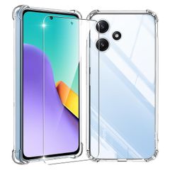 【在庫処分】Redmi 12 5G ケース クリア Xiaomi 黄変防止 + Xiaomi Redmi 12 5G ガラスフィルム 柔軟 シャオミ レッドミー 12 対応 ケース 耐衝撃 ガラスフイルム保護付き 指紋防止 落下防止 耐衝撃 ガラスフイルム保護