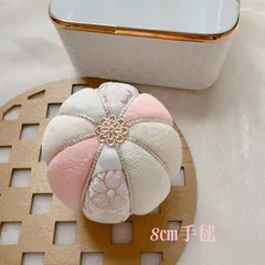 －彩－ 〖桜來〗 金襴8cm木目込み手毬単品　　〜　七五三  お宮参り　お食い初め　〜　撮影小物