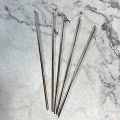 【5本】かんざし金具　シルバー